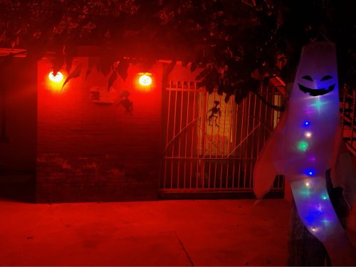 Big Size LED Halloween Outdoor Light Battery Power Skeleton Ghost Horror Grimace Glowing Party Props Halloween Decoration photo review