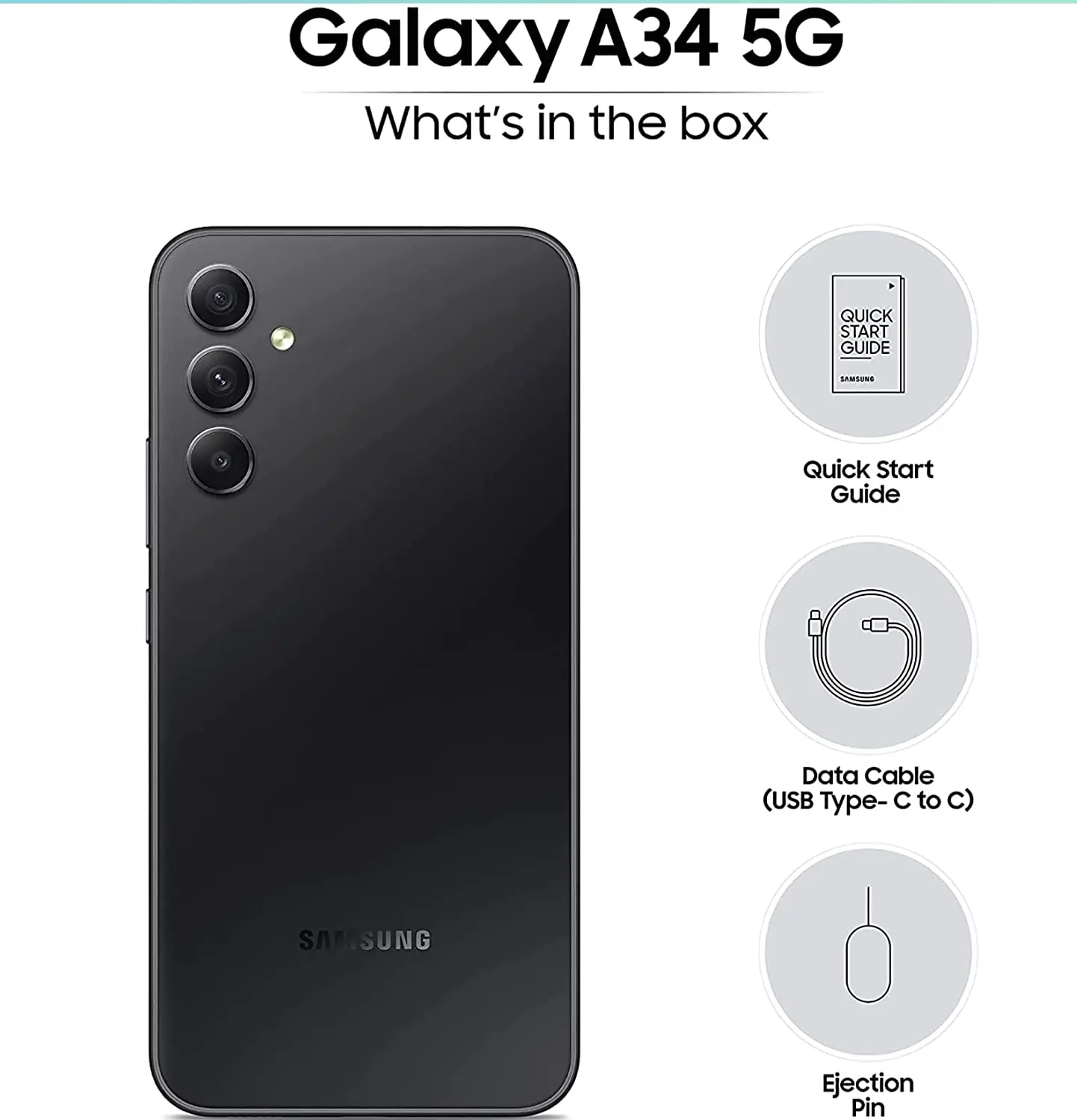 SAMSUNG Galaxy A34 5G (128GB, 6GB) 6.6 GSM Unlocked, Global 4G LTE  A346M/DSN