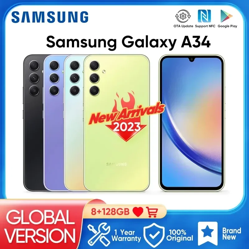 Samsung Galaxy A34 (2023) 5G, 6.5 inch Display, 8GB RAM, 6MP